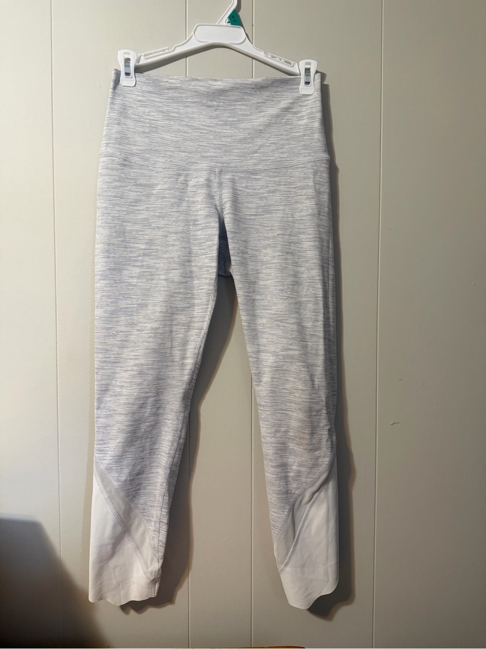 lululemon Wunder Under Scallop Special Edition Light Gray Heather Leggings